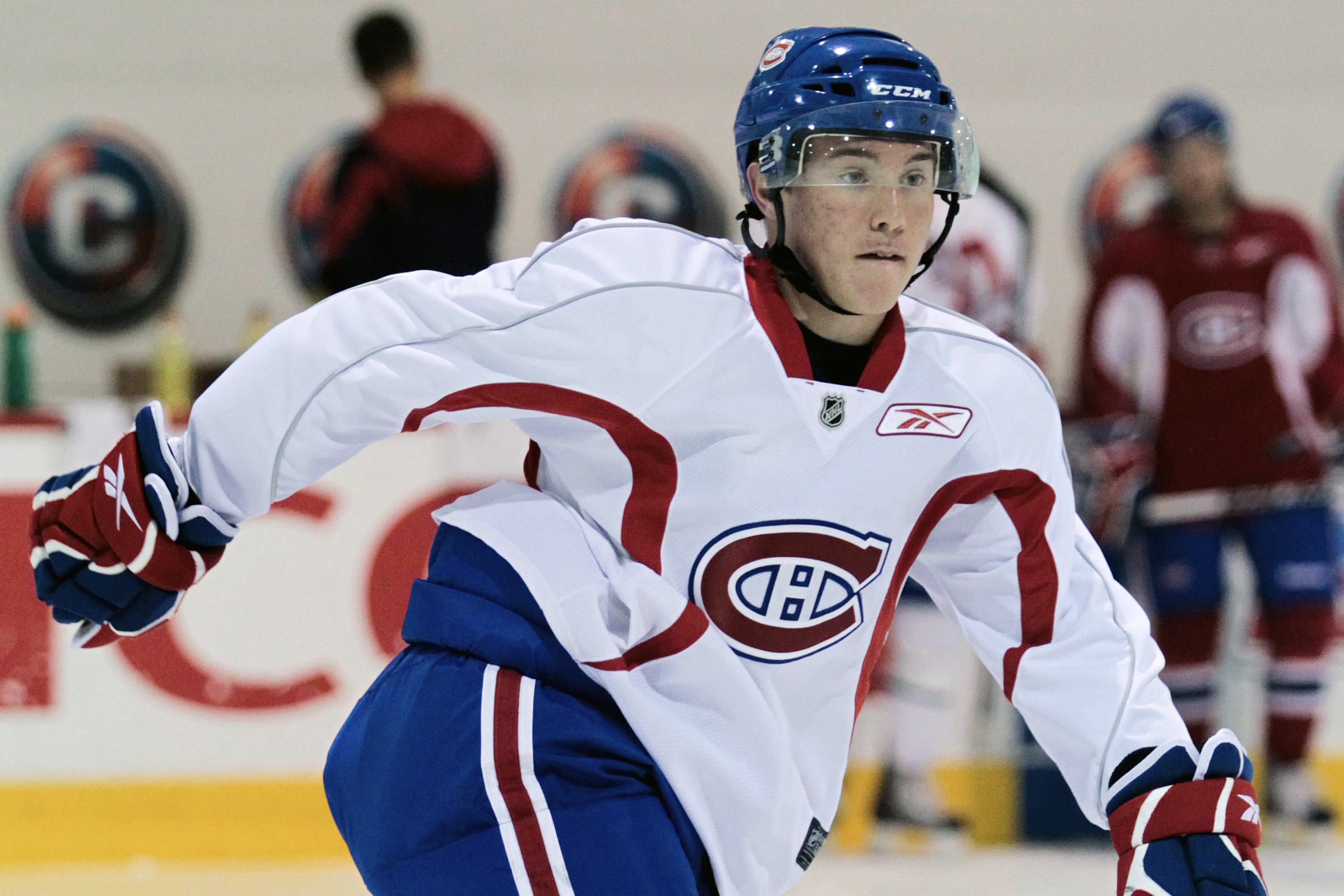 Brendan Gallagher in a Canadiens practice jersey