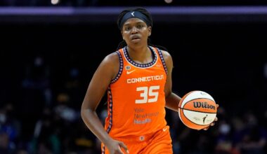Sun retire Jonquel Jones’ No. 35 jersey in pregame ceremony