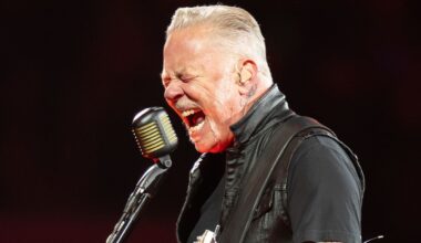 James Hetfield of Metallica onstage in 2025