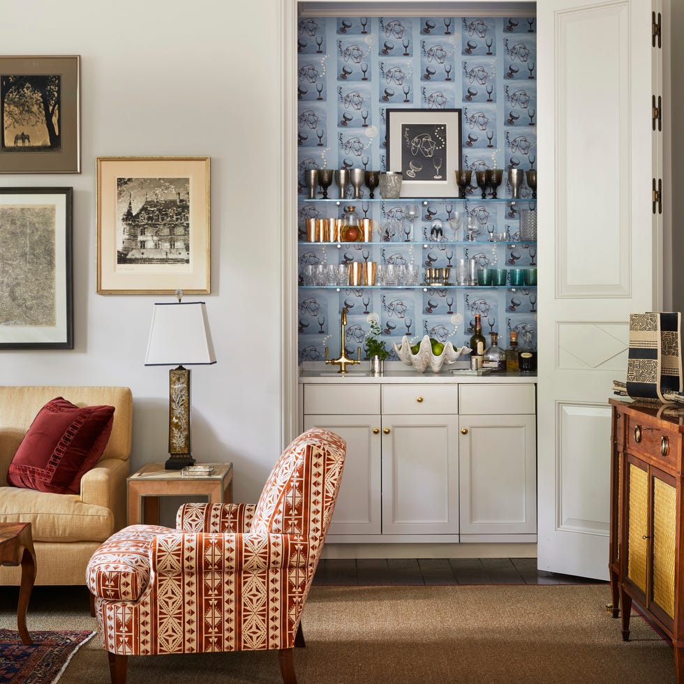 home bar ideas Katie Ridder Birmingham a closet is turned into a home bar