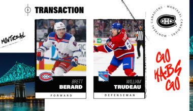 Canadiens acquire forward Brett Berard from the New York Rangers