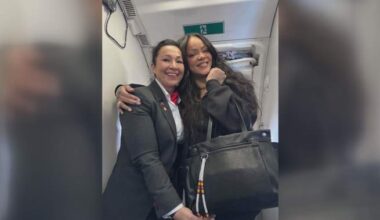 Rihanna thanks First Nations flight attendant for ‘very special’ gift