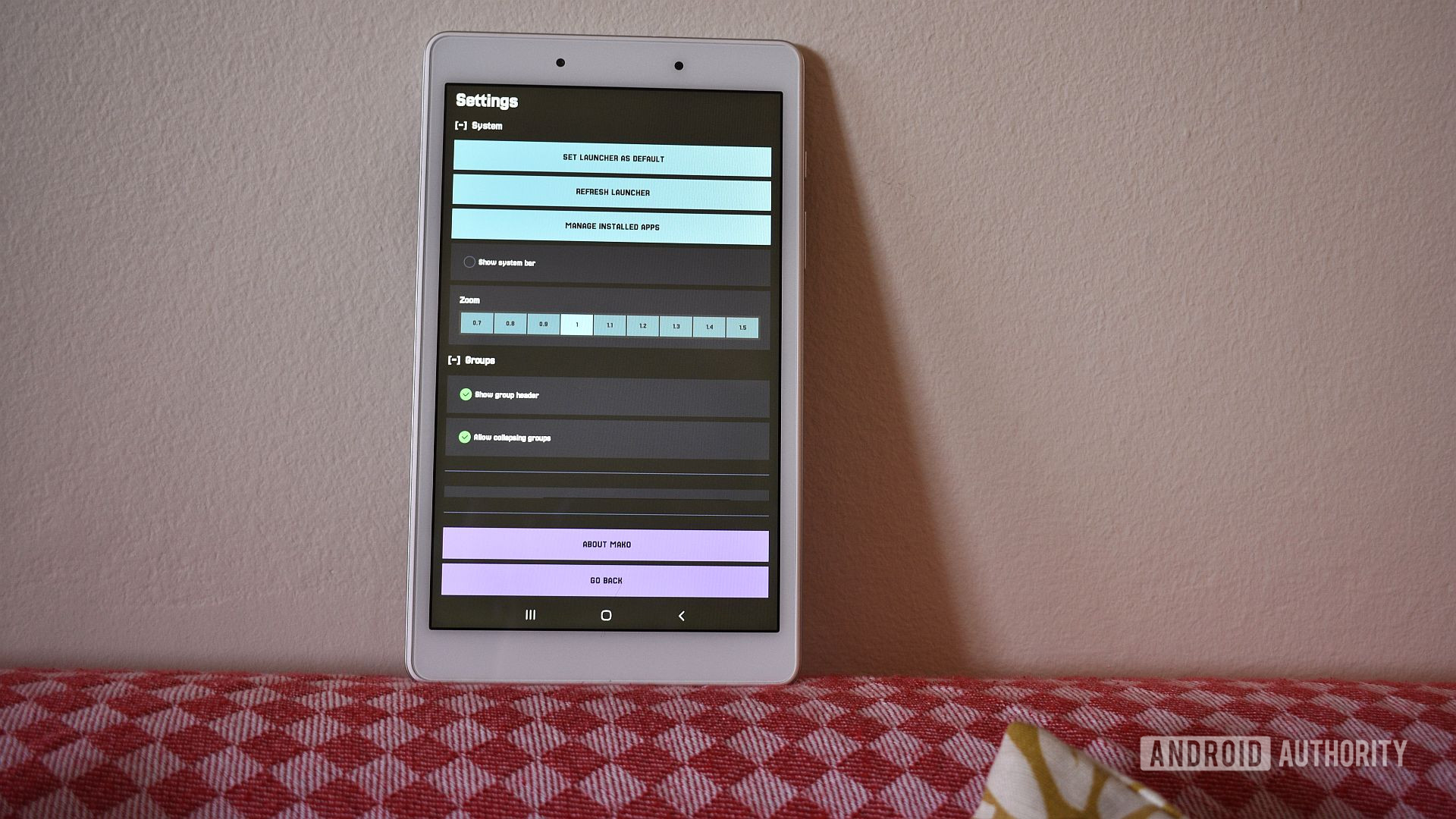 mako android launcher settings page 1