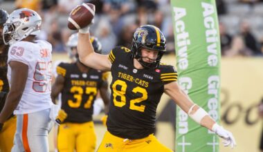 Bo Levi Mitchell throws 5 TD passes, Tiger-Cats beat Lions