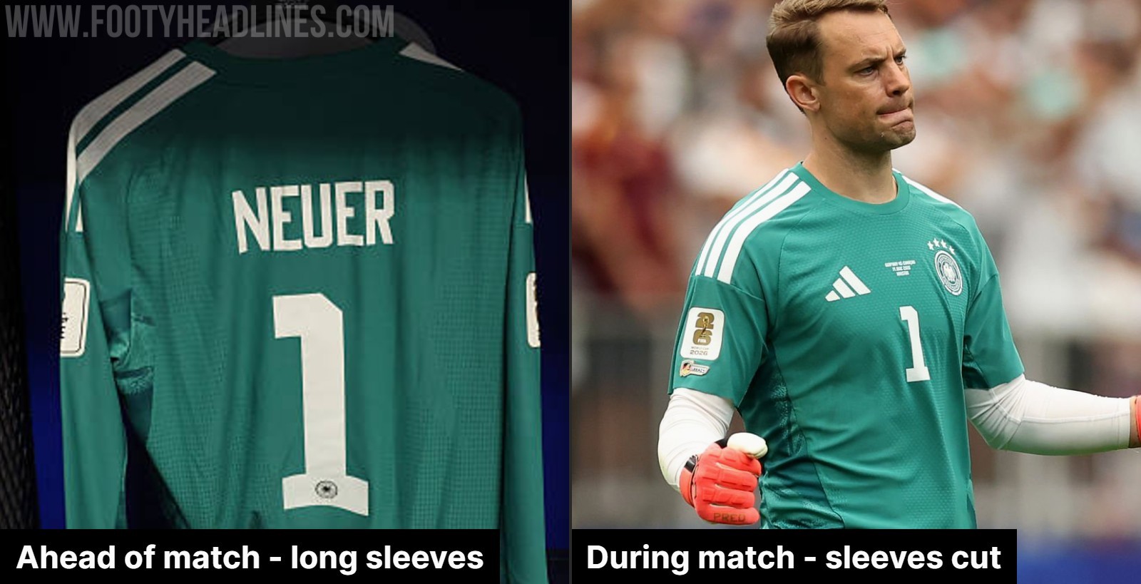 Manuel Neuer Cuts Sleeves, Breaks FIFA Dress Code In Germany Opener