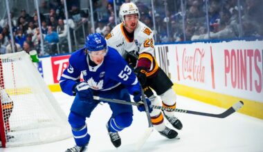 Easton Cowan scores, Marlies take 3-0 lead on Wolves in Calder Cup Finals