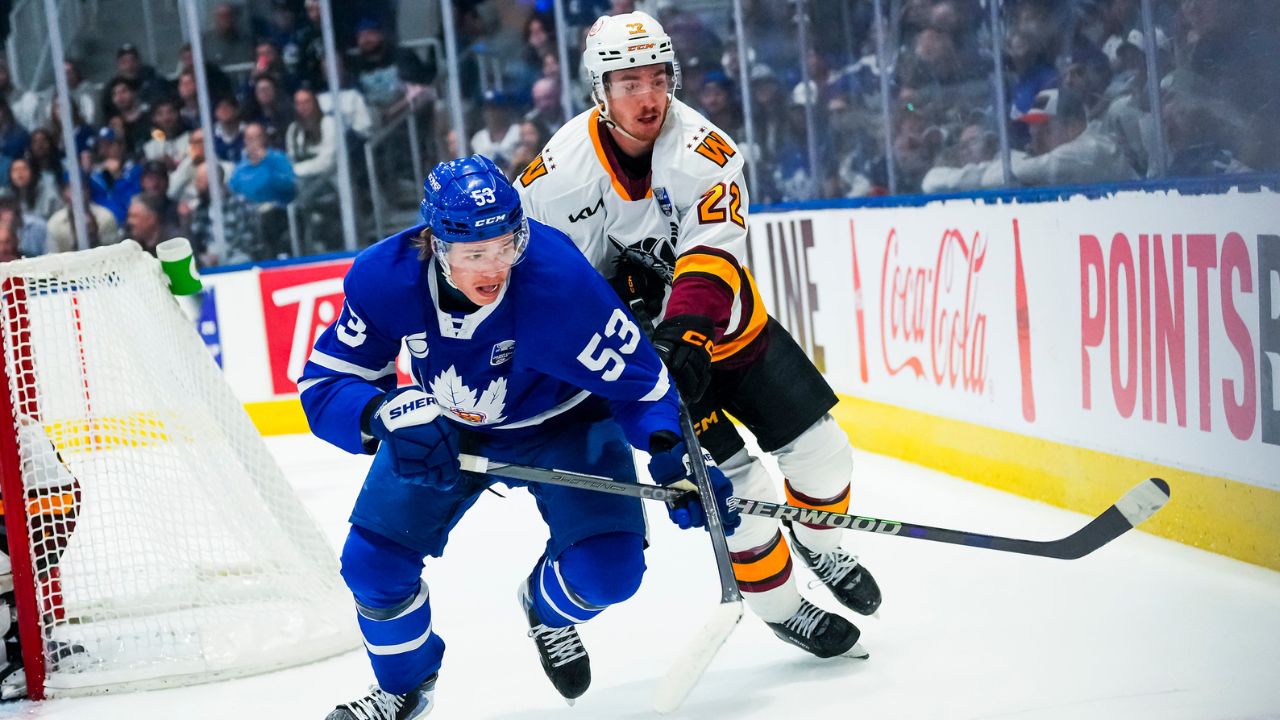 Easton Cowan scores, Marlies take 3-0 lead on Wolves in Calder Cup Finals