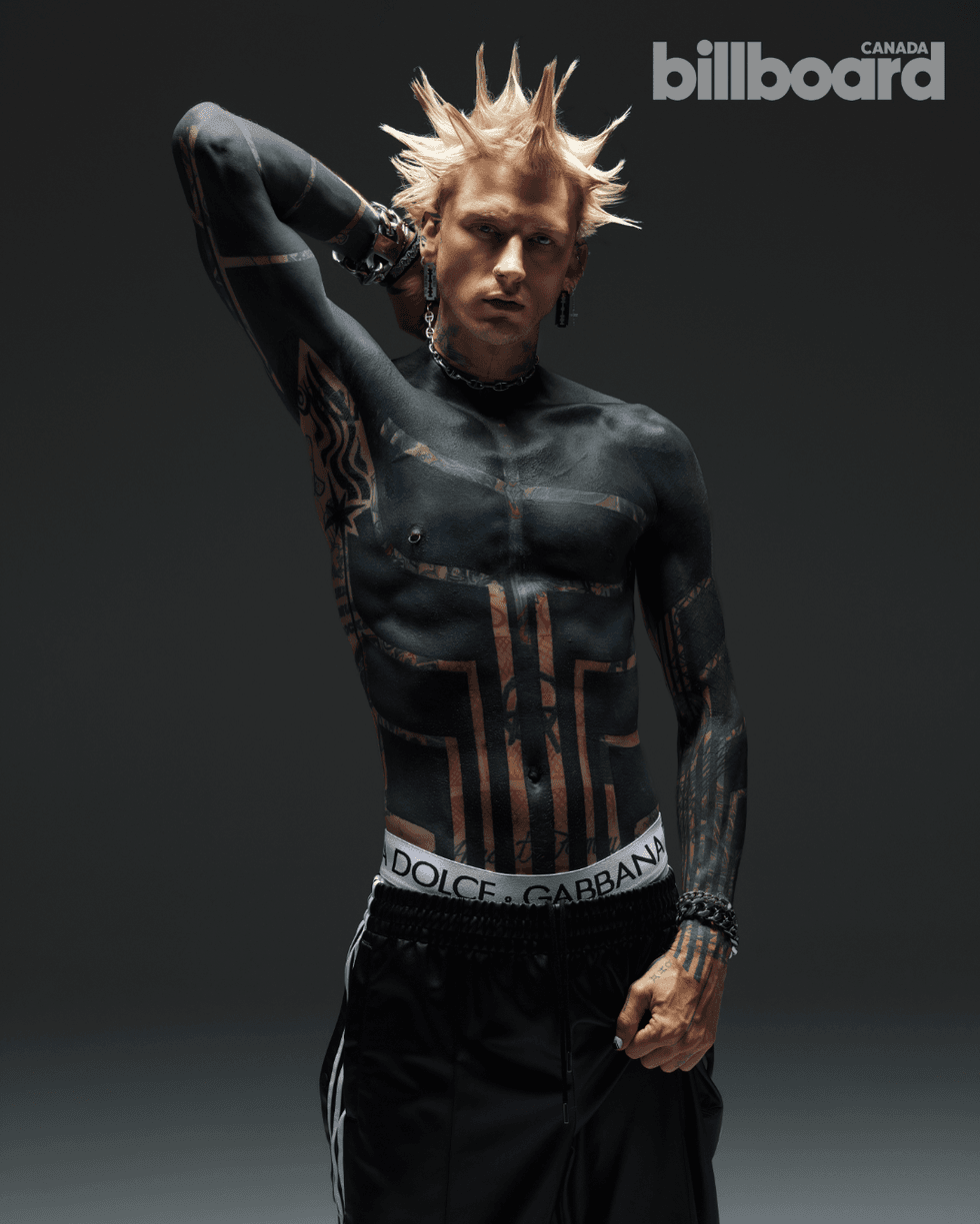 mgk photographed by Roxx in Los Angeles in May 2026. Hair by Aaron King, grooming by Sonia Lee.