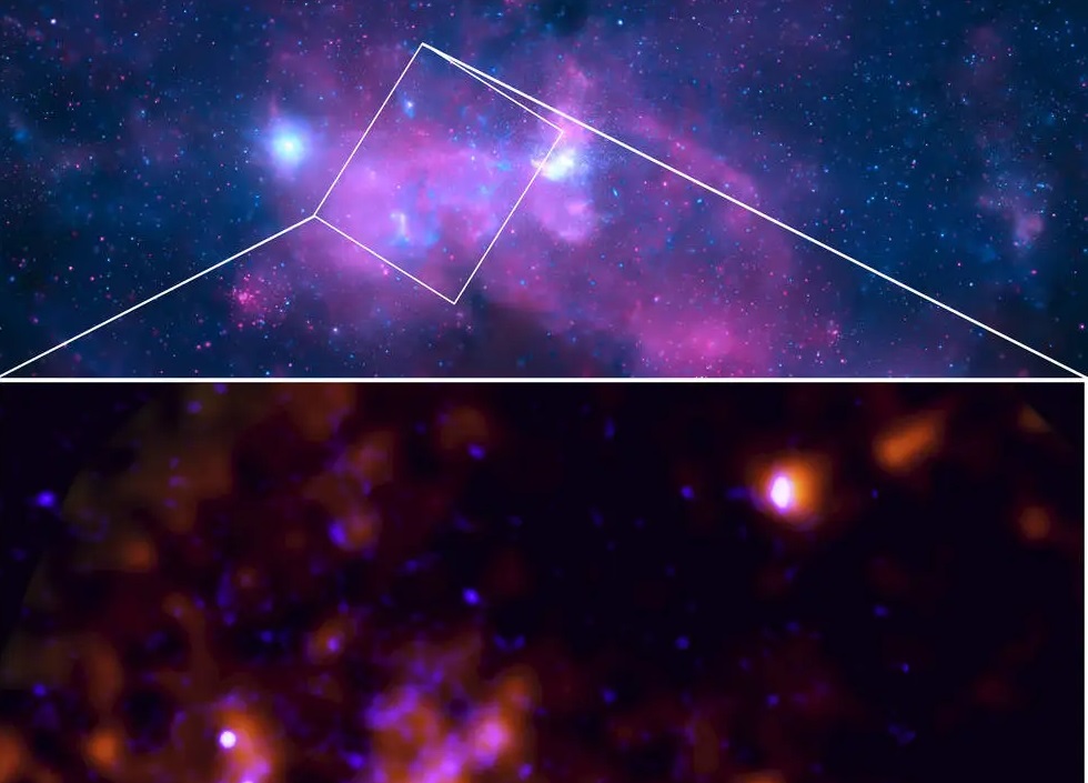 Astronomers Discover a "Cosmic Hairdryer" Blowing from the Milky Way's Black Hole