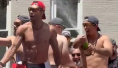 Jarvis on shirtless Miller: ‘He looks like a Greek God and I look like I’m homeless’