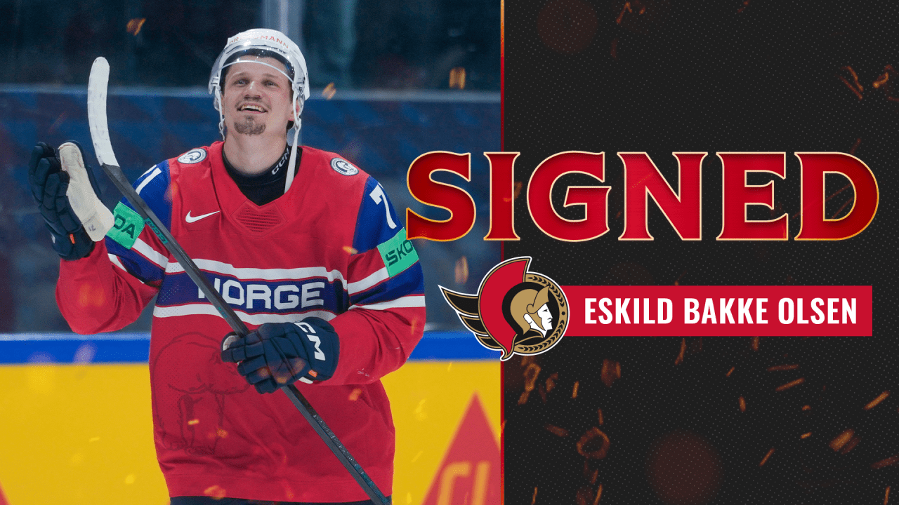 Senators sign forward Eskild Bakke Olsen to a one-year, entry-level contract