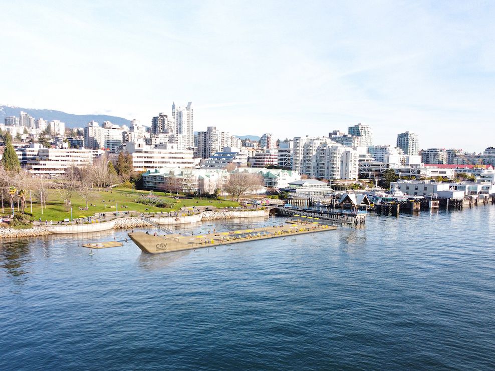 north vancouver harbour deck swimming lonsdale