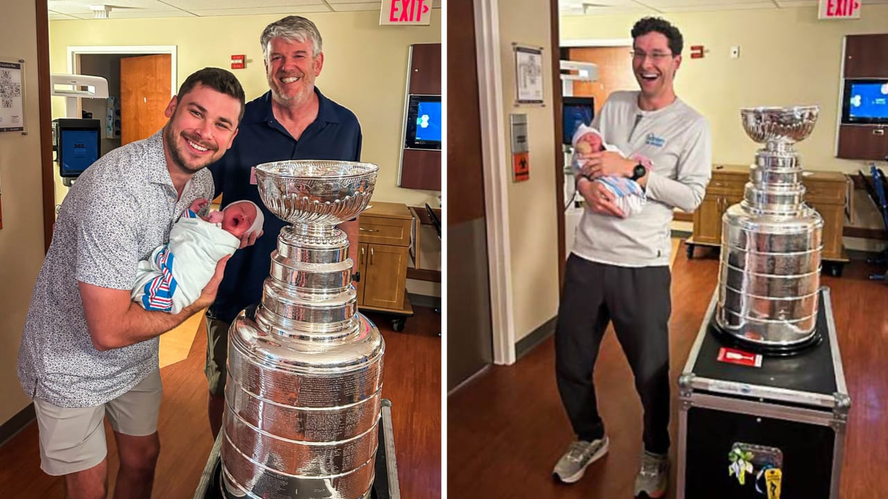 Tulsky brings Stanley Cup to hospital to greet new dads
