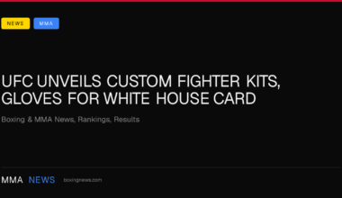 UFC unveils custom fighter kits, gloves for White House card