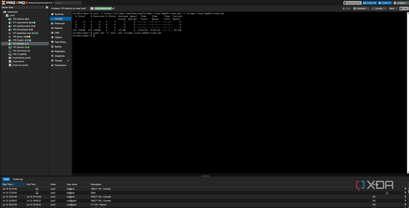Installing Ollama ROCm in a Proxmox LXC