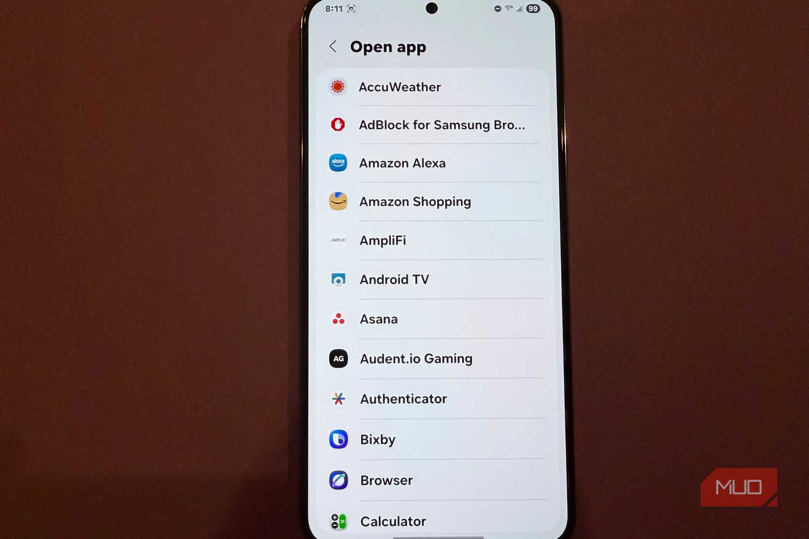 open an app