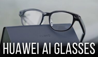 User wearing modern black Huawei AI Glasses activating the Celia voice assistant