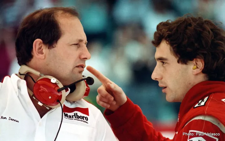 PI19980122PVE011 ron dennis ayrton senna mclaren photo paul velasco