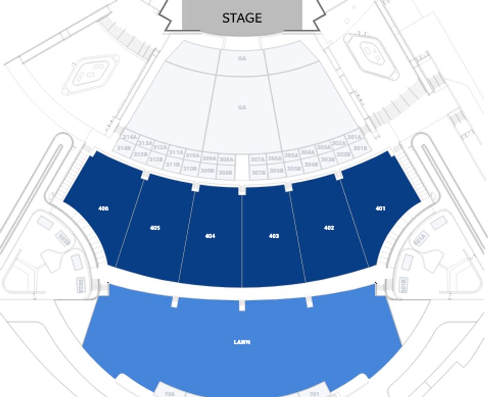 pne amphitheatre seating map
