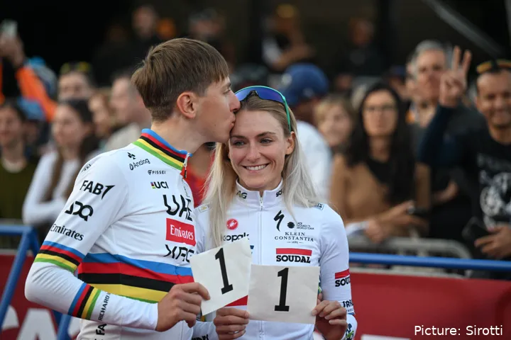 Tadej Pogacar and Urska Zigart