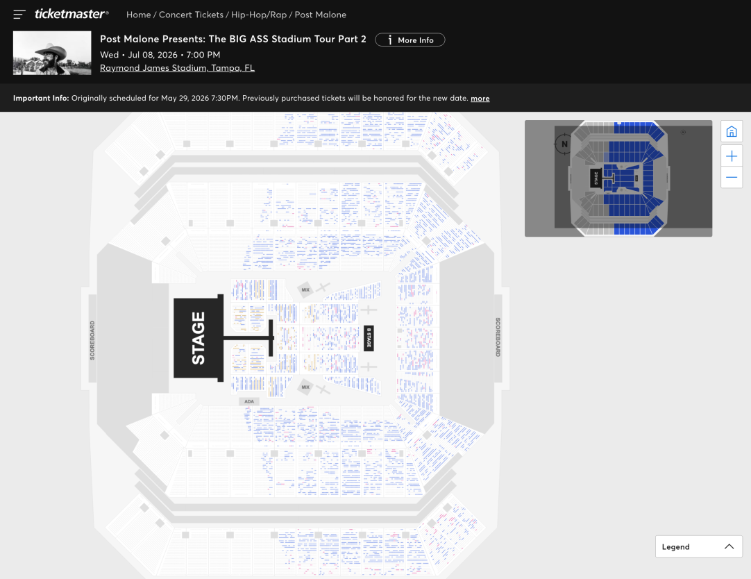 Post Malone Ticket Sales Tampa