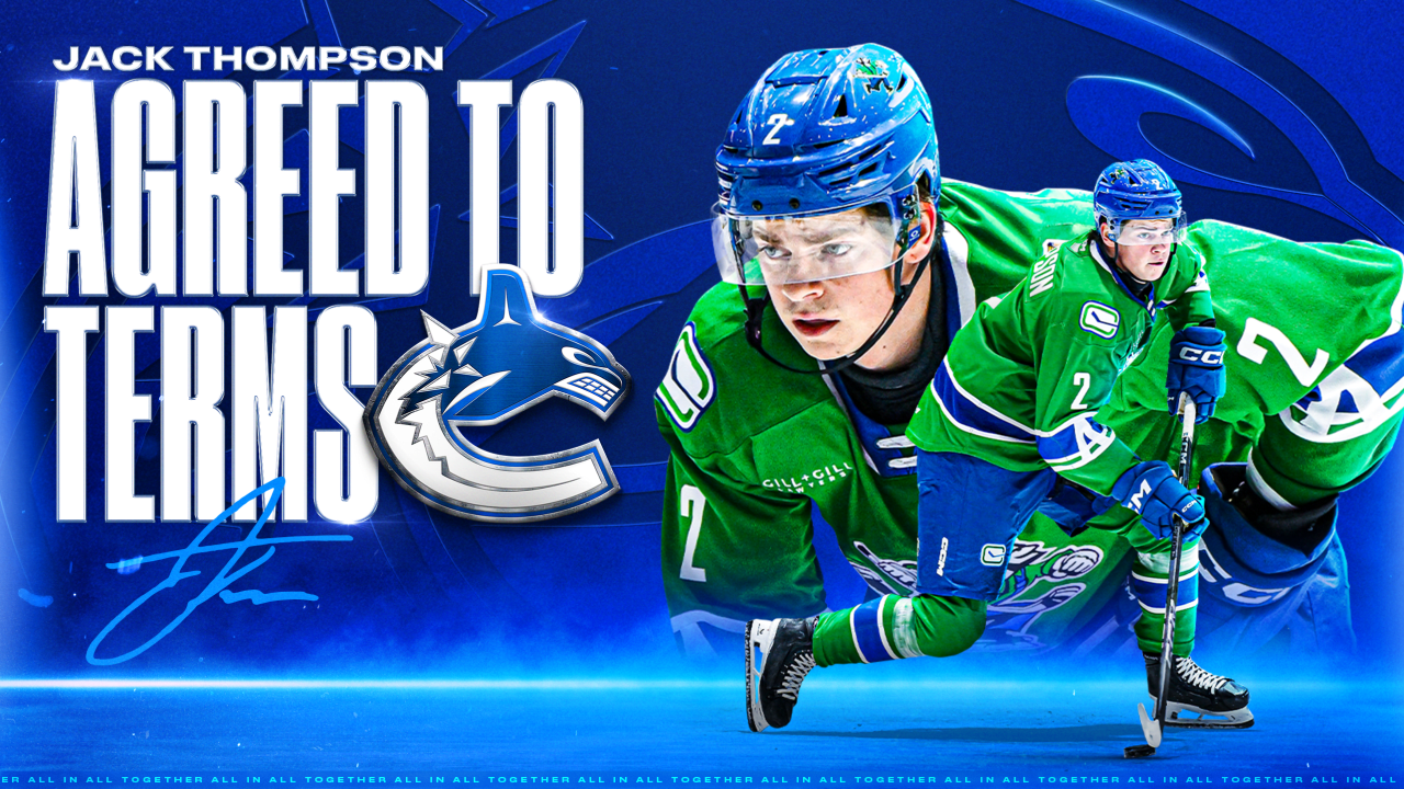 CANUCKS AGREE TO TERMS WITH JACK THOMPSON ON A ONE-YEAR, TWO-WAY CONTRACT