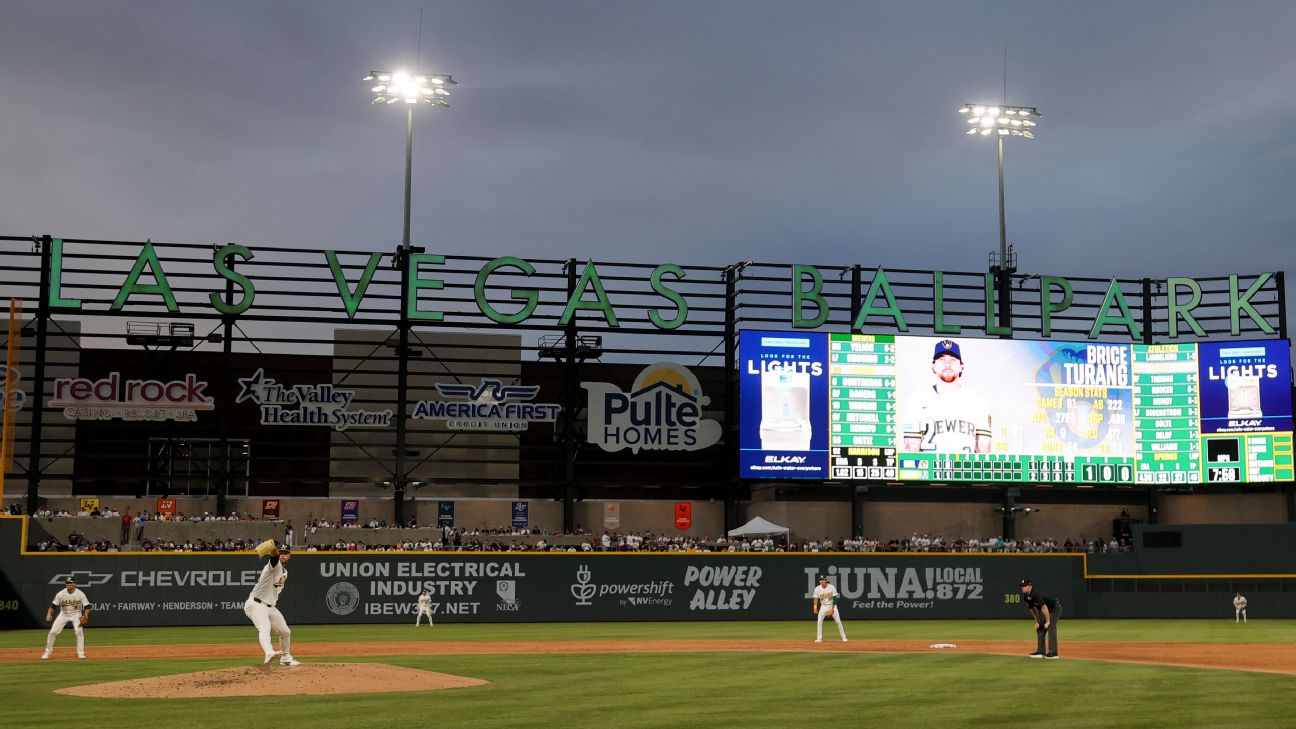 Brewers outlast A's in 12 innings, combine for 11 HRs in Vegas