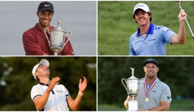 Tiger Woods, Rory McIlroy, Martin Kaymer and Bryson DeChambeau