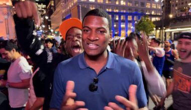 Fans erupt after Knicks steal Game 1 of NBA Finals