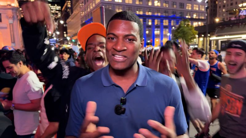 Fans erupt after Knicks steal Game 1 of NBA Finals