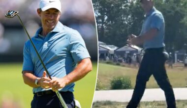 Rory McIlroy fires back at US Open heckler with big-belly gesture
