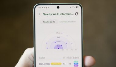 Wi-Fi information page in Samsung's Connectivity Labs.
