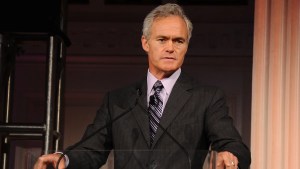 Television journalist Scott Pelley speaks at the International Rescue Committee Children's Lunch at The Ballroom on May 17, 2011 in New York City
