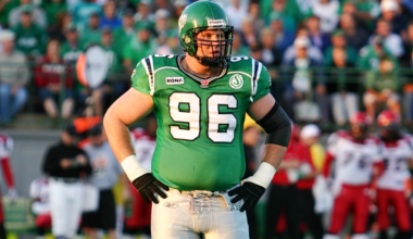 Plaza of Honour DL Scott Schultz likes what he sees up front from 2026 Saskatchewan Roughriders