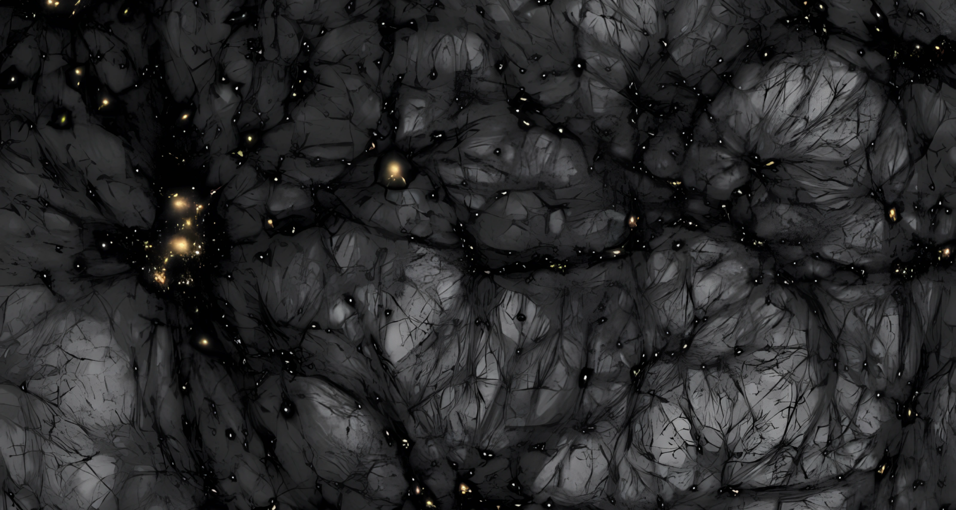 A simulation of the formation of dark matter structures from the early universe until today.