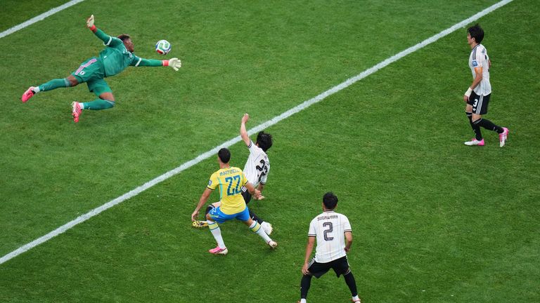 Martinelli pokes it past Japan goalkeeper Zion Suzuki