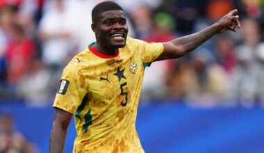 Thomas Partey, Ghana midfielder, during the World Cup match against England