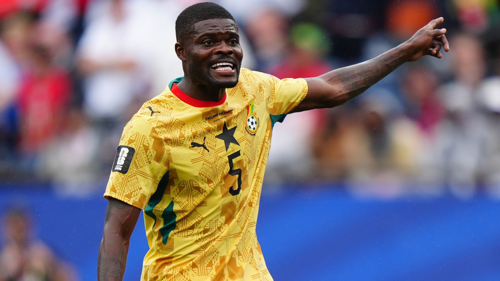 Thomas Partey, Ghana midfielder, during the World Cup match against England