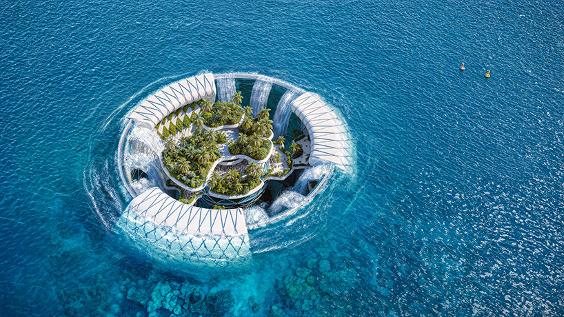 baobab-inspired floating waterfall power plant generates renewable energy off madagascar - 1