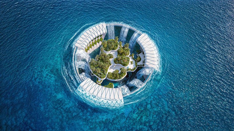 baobab-inspired floating waterfall power plant generates renewable energy off madagascar - 3