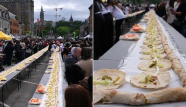 Ottawa breaks world record for the longest shawarma with a 350-metre-long line of 2,451 wraps