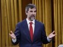 Steven Guilbeault speaks in the House of Commons on Parliament Hill on May 27, 2026. 
