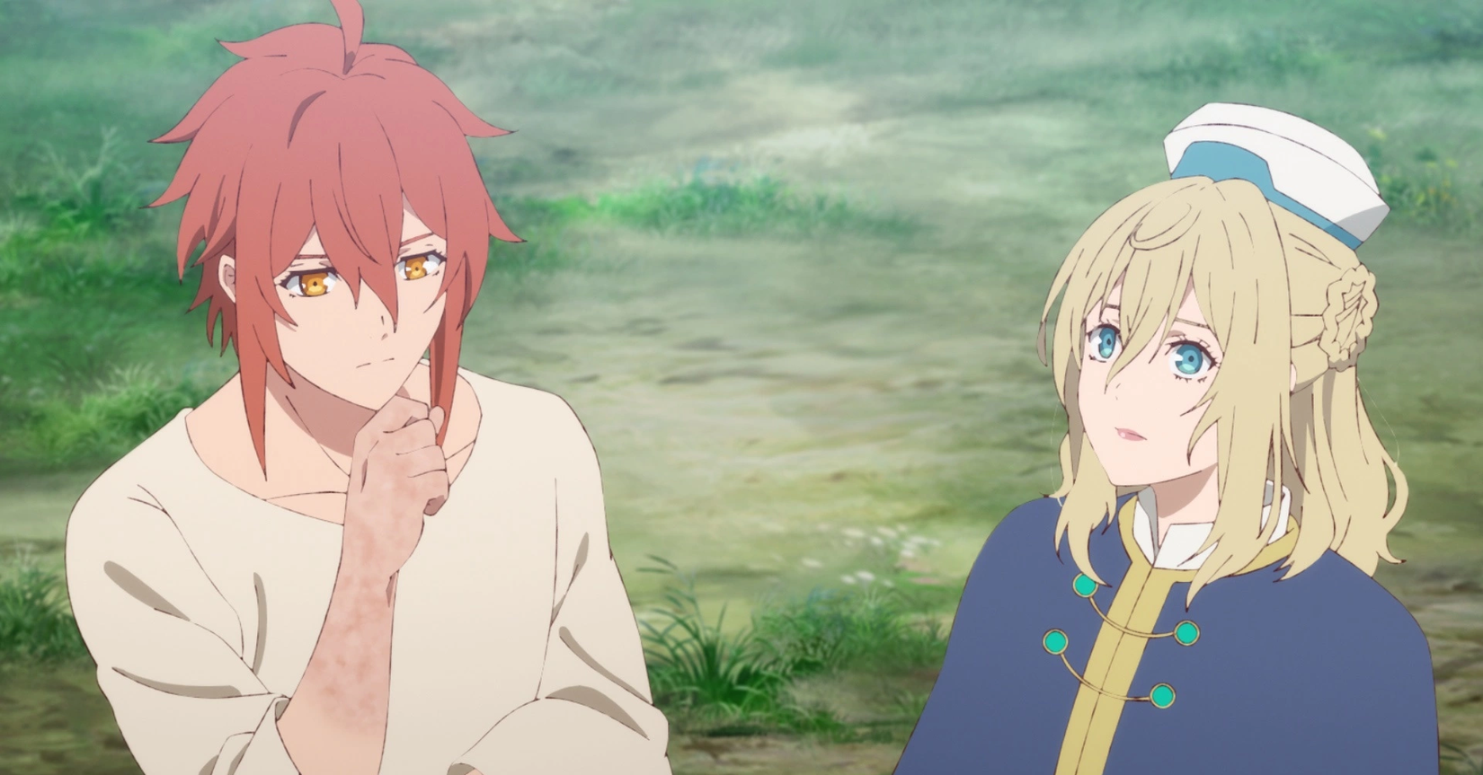 Will and one of his companions converse in The Faraway Paladin