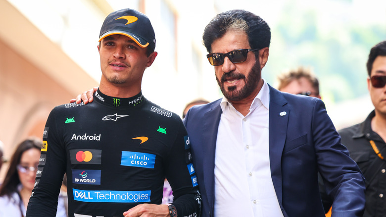 President Mohammed Ben Sulayem walks in the paddock during Final Practice ahead of the F1 Grand Prix of Monaco at Circuit de Monaco on June 6, 2026 in Monte-Carlo, Monaco.