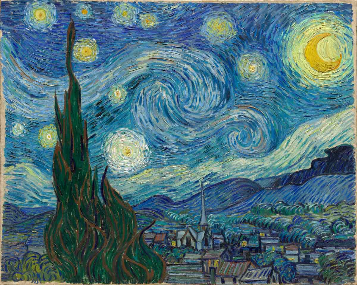 The Starry Night, by Vincent Van Gogh, 1889. Source: Museum of Modern Art, New York