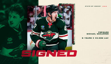 Minnesota Wild Signs Forward Michael McCarron to Six-year Contract