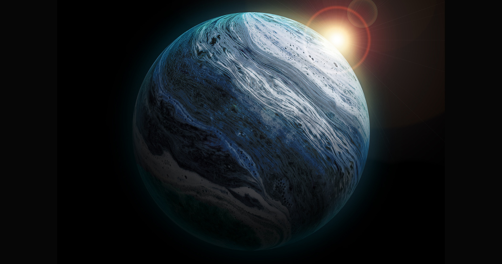There is a planet 63 light-years from Earth where the rain is made of molten glass, the winds blow at 7,000 kilometres per hour, the daytime temperature is over 1,000 degrees Celsius, and the planet itself, viewed from space, is the same deep blue as Earth.