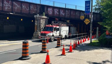 504 King streetcar shut down after truck smashes into bridge