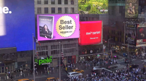 Dr. Raichada's bestselling book featured in New York Times Square