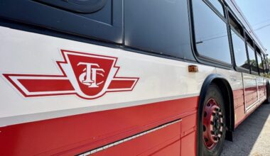TTC bus crash sends 4 people to hospital, 1 woman charged